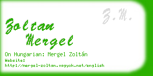 zoltan mergel business card